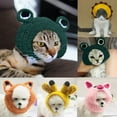 thumbnail image 2 of Walbest Pet Costume Hat/Cosplay Cap,Cat Dog Hats Handmade Knitted Woolen Yarn Cute Cartoon Frog Hat for Pet Kitten Puppy Birthday Christmas and Halloween, 2 of 7