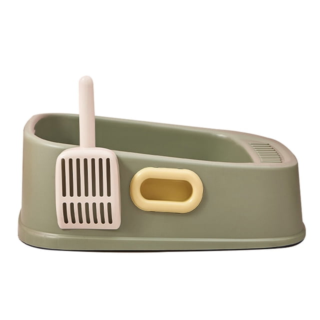 Weiweiguan 1 Ensemble Toilette pour Chat Semi-Fermée Bac à Sable pour Animaux