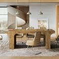 thumbnail image 5 of Finmind 70.87" Executive Office Desk, Large Workspace Computer Desk, Rustic Wood Writing Table, 5 of 5