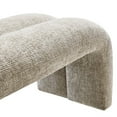 thumbnail image 6 of Accent Chair Bench Ottoman, Khaki Brown, Fabric, Living Kitchen Cafe Bistro Hospitality Restaurant, Modern Contemporary HB36695, 6 of 9