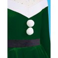 thumbnail image 5 of vastwit Kids Girls Christmas Santa Claus Costume Figure Ice Skating Leotard Ballet Dance Tutu Dress Green 4, 5 of 7