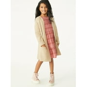 Free Assembly Girls Long Open Cardigan Sweater, Sizes 4-18
