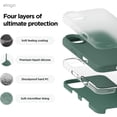 thumbnail image 3 of KOMI Compatible with iPhone 16 Pro Max Case, Premium Liquid Silicone Case, Full Body Protective Cover, Shockproof, Slim Phone Case, Anti-Scratch Soft Microfiber Lining, 6.9 inch Midnight Green, 3 of 5