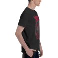 thumbnail image 4 of Men's T-Shirts Basic Short Sleeve Outdoor Gym Workout Crewneck Black Tops, 4 of 6