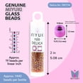 thumbnail image 3 of Miyuki Delica Seed Beads – Size 11/0 (1.6 mm), DB1734, Beige-Lined Topaz AB, 7.2 g, Approx. 1440 Beads, 3 of 7