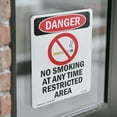 thumbnail image 4 of No Smoking At Any Time OSHA Danger Vinyl Decal Label 5 Inch x 3.5 Inch - 5 Pack, 4 of 6