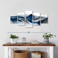 thumbnail image 2 of Elephant Stock Abstract Landscape Watercolor Wall Art - Horizontal Multi Panel Canvas - Living Room Wall Decor - Abstract Multi Panel - Blue And Black Decor - 29" x 12", 2 of 4