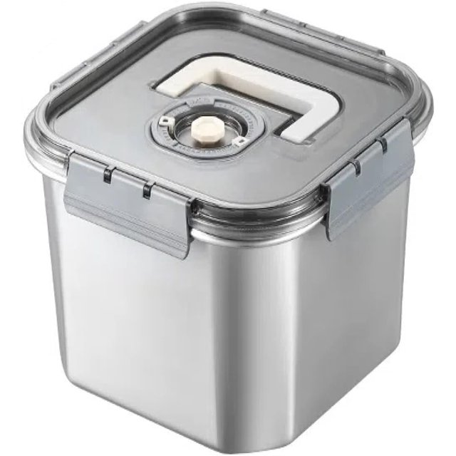 Square Stainless Steel Crisper Sealed Box Refrigerator Storage Box