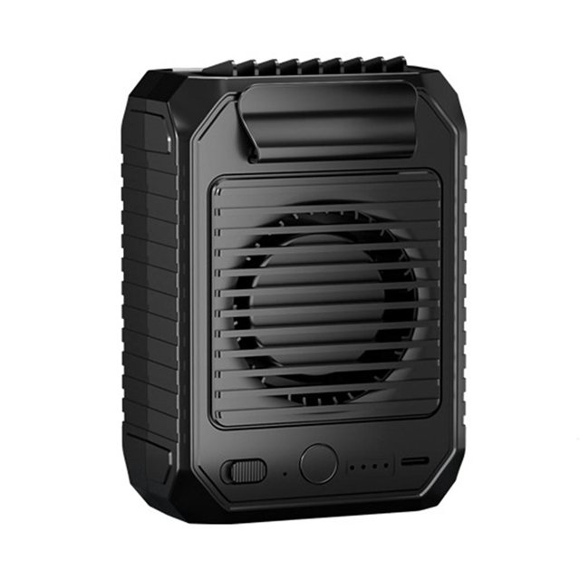 10000mAh Mini Cintura Clip Ventilador Cómodo Ventilador de verano para exterior Negro JShteea El nuevo