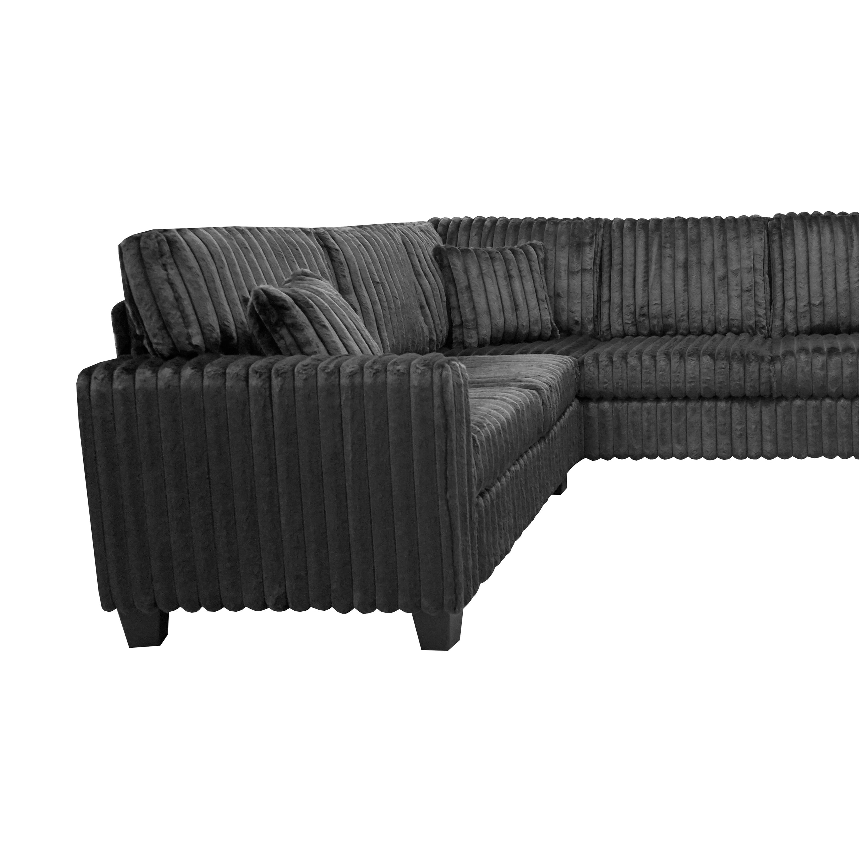 Bentley Plush Soft 6-Person U-Shaped Sectional Sofa with Chaise, Dusk