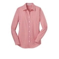 thumbnail image 3 of Port Authority Long Sleeve Gingham Shirt (L654) Tangerine/Pink, 2XL, 3 of 4