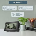thumbnail image 4 of Termómetro Higrómetro Mini LCD Digital para Interiores, Termohigrómetro para Oficina, Habitación de , Sala de Estar, Refrigerador, 4 of 5