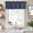 Black, variant on Wavy Lines Farmhouse Short Window Curtain Valances, Abstract Minimalist Pattern Gray Rod Pocket Kitchen Valances for Living Room Bedroom Bathroom Cafe 54" x 18"