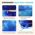 thumbnail image 6 of EAGLE PEAK Outdoor Deep Seat Cushion Set for Patio Furniture, 25 x 25 x 5 inch, 2 PCS Back Chair Cushion with Fixed belt, Tie Dye Blue, 6 of 7