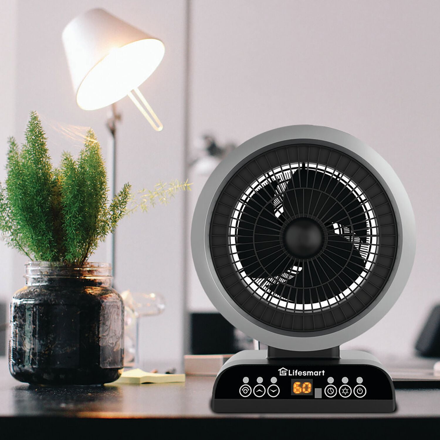 LifeSmart 2 in 1 Digital Fan Heater with Oscillation - Walmart.com