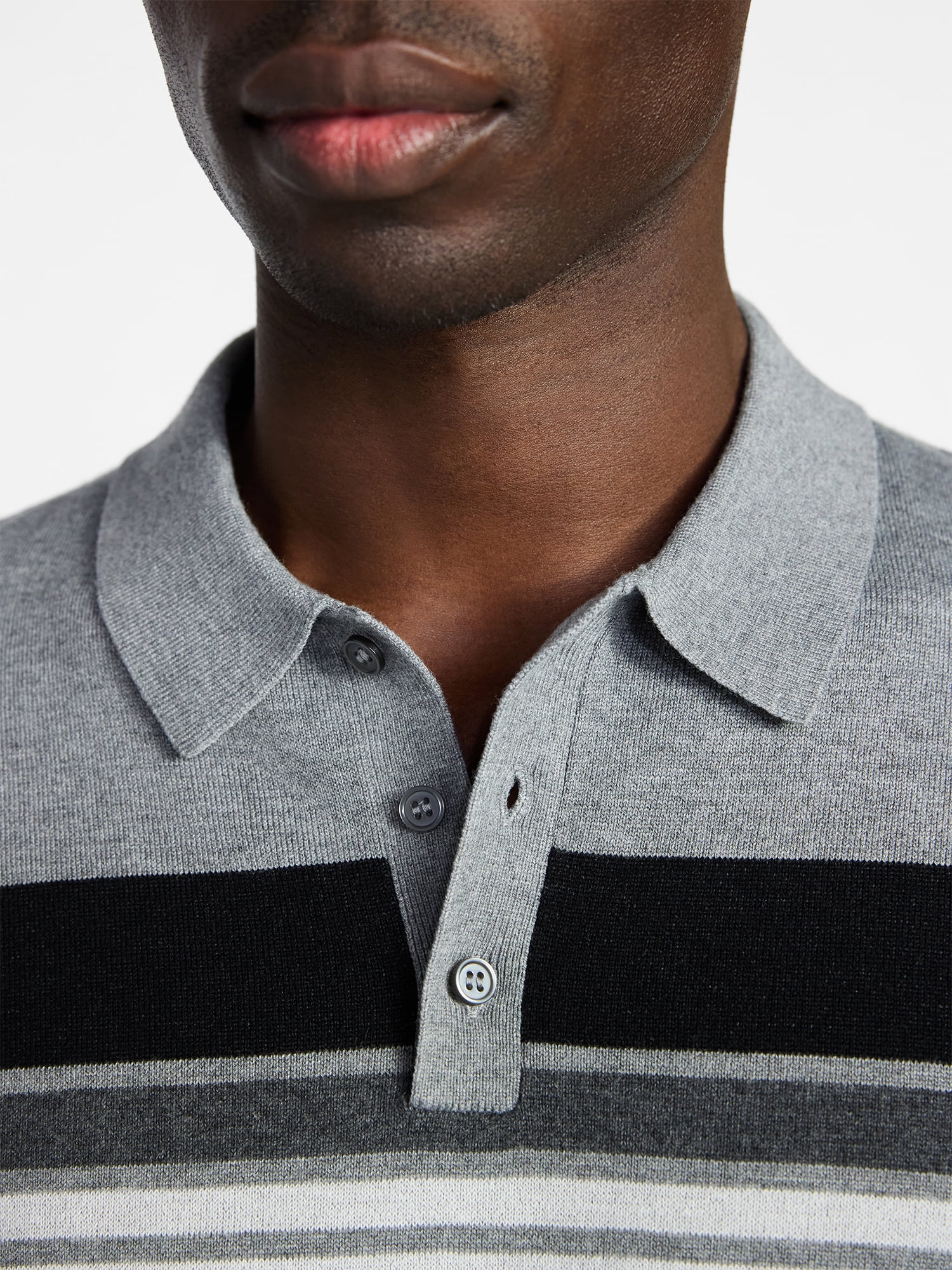 George Men's Sweater Polo Shirt with Short Sleeves, Sizes S-3XL