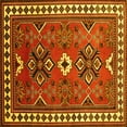 thumbnail image 1 of Ahgly Company Indoor Square Geometric Yellow Traditional Area Rugs, 4' Square, 1 of 4