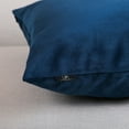 thumbnail image 3 of Phantoscope Soft Silky Velvet Series Square Decorative Throw Pillow Cusion for Couch, 18" x 18", Navy Blue, 2 Pack, 3 of 7