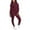 Wine, variant on Gmluru Women's 2 Piece Set Solid Color Splicing Sports Set Plus Size Lounge Sets Winter Wine L