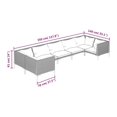 thumbnail image 1 of vidaXL 7 Piece Garden Lounge Set with Cushions Poly Rattan Dark Grey, 1 of 4