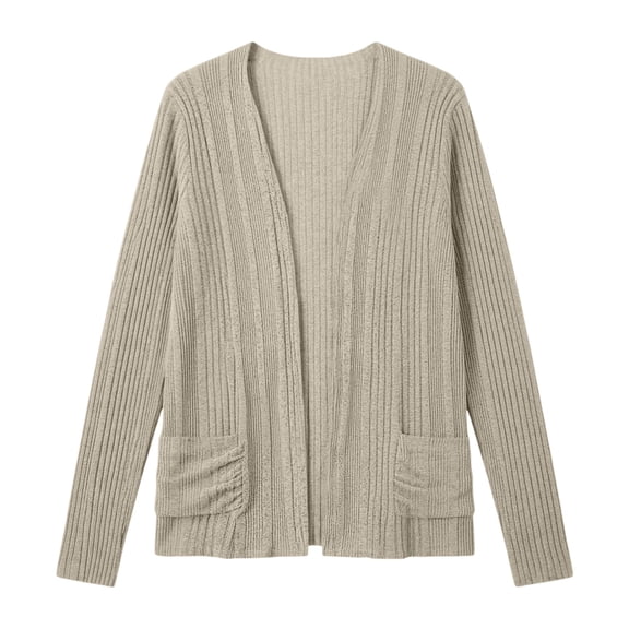 MSJUHEG Long Cardigans for Women Long Sleeve Coat Women's Shrug Sweaters Shiny Mesh Top Sheer Knit Cardigans Cardigan Jacket Summer Cardigan Coverup Dress Cardigan Summer Beige L