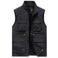 thumbnail image 1 of Men's Work Coats and Jackets Mens Work Jacket Solid Standing Collar Multiple Pockets Outdoor Photography and Sports Vest Jacket Coat Work Vest for Men with Pockets, 1 of 4
