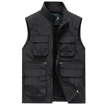 Men's Summer Outdoor Work Fishing Travel Vest With Pockets