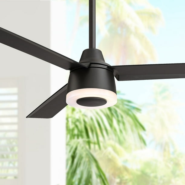 50 quot Casa Vieja Modern Outdoor Ceiling Fan with Light LED Dimmable 