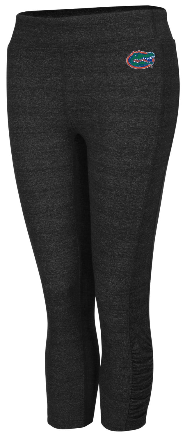 Florida Gators Women's NCAA "Crush" Ruched Capri Pants Heather Black by Colosseum
