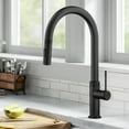 thumbnail image 2 of KRAUS Oletto Modern Industrial Pull-Down Single Handle Kitchen Faucet in Matte Black, 2 of 15