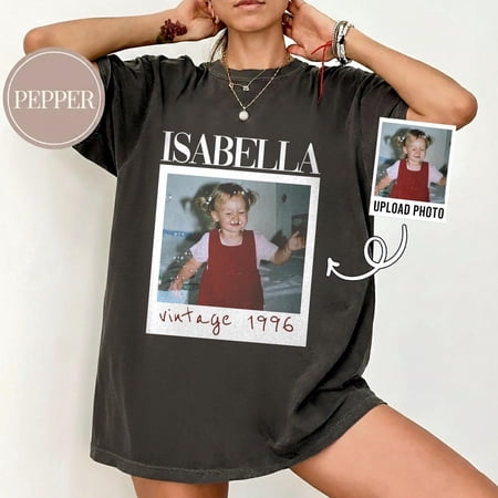 Photo Birthday Shirt Personalised Picture Tee Retro 30th Birthday Gift 40th Birthday Gift