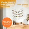 thumbnail image 2 of Wall Hanging Photo Display with 45 Clips Decorative Collage Picture Frame DIY Photo String with Wood Beads Garland for Bedroom Living Room Dorm Decoration Beige, 2 of 10