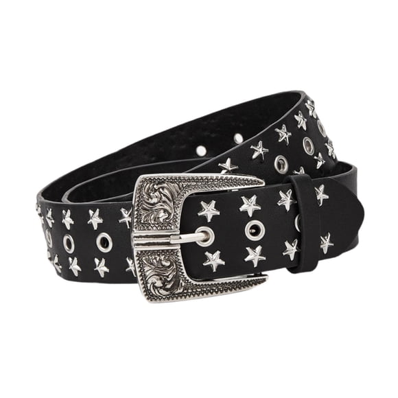 Esquirla Star Studded Belt Grommet Belt Sturdy Fashion Creative Gothic Belt Women Men