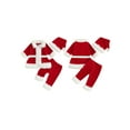 thumbnail image 2 of Gzhioc Kids Baby Boys Girls Christmas Outfit 1T 2T 3T 4T 5T 6T Long Sleeve Belted Jacket Pants Hat Clothing Set, 2 of 8