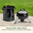 thumbnail image 5 of Cuisinart 16” Vertical Charcoal Smoker, Integrated Thermometer, Water Bowl and Dual Vents Perfect for Smoked Brisket, Chrome Plated Grates Smoker Grill for BBQ, Camping, Tailgates, 5 of 6