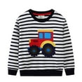 thumbnail image 2 of Toddler Boys Sweatshirts 3t Crew Neck Long Sleeve Shirt Funny Dinosaur Print Preppy Clothes Toddler Boy Clothes White,1-2Y, 2 of 4