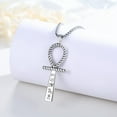 thumbnail image 2 of Coachuhhar Ankh Necklace for Men Women 925 Sterling Silver Ankh Cross Pendant Eye of Horus Ancient Egyptian Jewelry Gifts for Men, 2 of 6