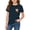 Navy, variant on Short Sleeve T-Shirt for Girls Cute Squirrel Print Crewneck Tee Summer Casual Confortable Pullover Tops for Kids