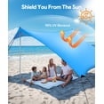 thumbnail image 2 of Carpa de playa Raynesys con toldo de 3 x 3 m UPF50+ con sacos de arena, 2 of 9