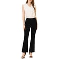 thumbnail image 2 of Allegra K Women's Vintage Corduroy Flare Pants Elastic High Waist Stretchy Bell Bottom Trousers, 2 of 6