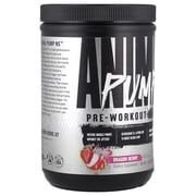 Animal Pump NS Stim-Free Pre Workout Powder for Men & Women - Caffeine-Free Preworkout for Energy, Focus, and Muscle Builder, Beta Alanine, Citrulline, Nitrosigine and Nootropics, Dragon Berry, 440g