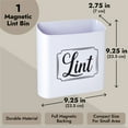 Wall Mounted Lint Bin 9.25x9.25x2.75in Laundry Organizer
