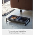 thumbnail image 3 of Yamazaki Home  Pet Food Bowls - Two Styles, Steel and Ceramic, Short, 1.25 cups, 300 milliliters per bowl Black, 3 of 7