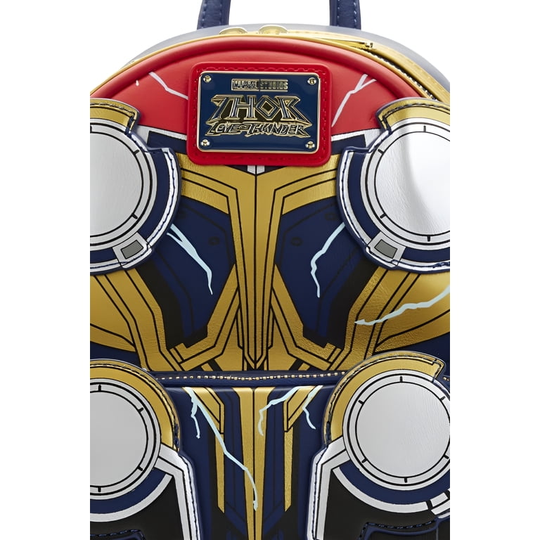 Loungefly Marvel Thor: Love and Thunder Mini Backpack - Navy/Gold/Red/Silver Loungefly Marvel Thor: Love and Thunder Chibi Mighty Thor  main image 2