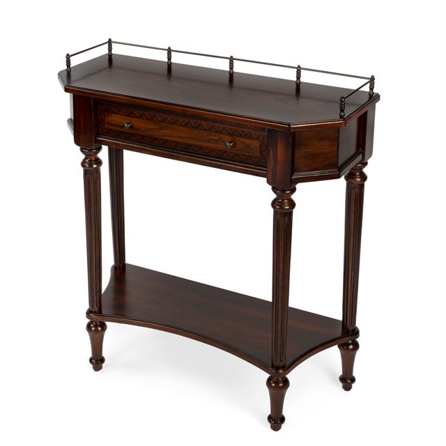 Table Console en Bois Charleston - Brun Foncé