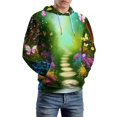 thumbnail image 5 of Enchanted Garden Path 3d Sweatshirts Hoodie Fashion Casual Personality Men's Women Street Hoodie Pullovers Long Sleeve Comfortable Top, 5 of 6