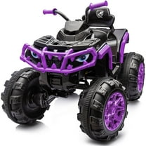 Hikiddo 24V Kids ATV 4-Wheeler, 24 Volt 4WD Ride on Toy for Big Kid w/ 4x200W Motor, 5.6Mph Max Speed - Purple