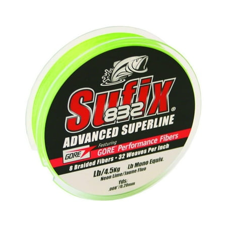 UPC: 0024777662803 | Sufix 660-050L 832 Advanced Superline Braid 50 lb 150 Yards Neon