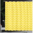 thumbnail image 4 of Ambesonne Modern Shower Curtain, Chevron Pattern Yellow, 69"Wx84"L, Yellow and White, 4 of 5