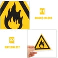 thumbnail image 3 of OUNONA 2Pack Flammable Hazard Sign Label for Fire Safety Warning in Outdoor Settings 8.7x8.7x0.2in, 3 of 7